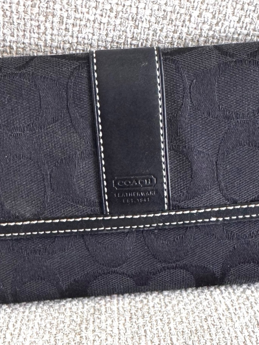 Coach Black Signature Canvas Wallet